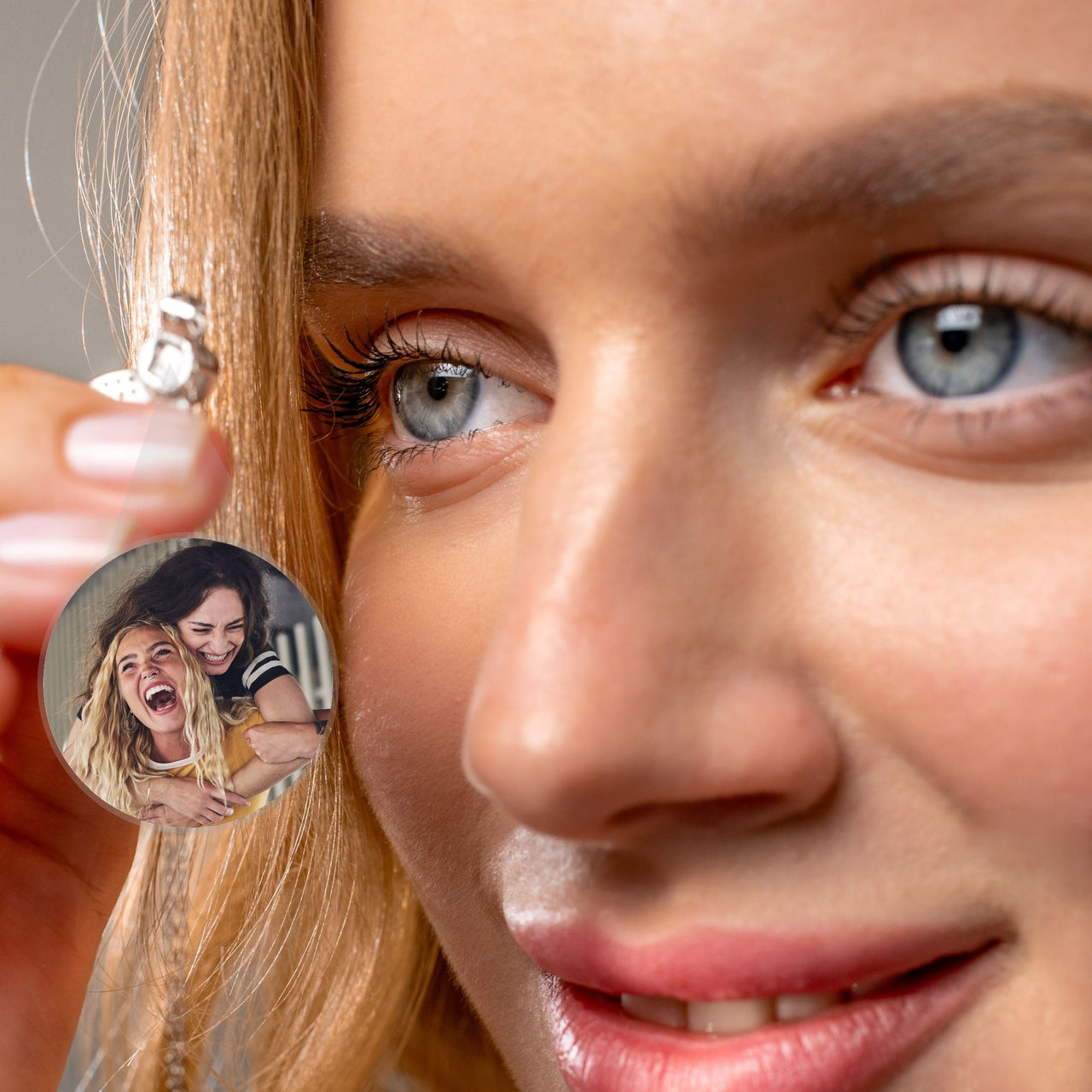 Angel Photo Personalised Necklace  - Photo Necklace - Photo Projection Necklace Necklace Brother & Sisters