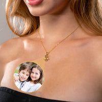 Thumbnail for Angel Photo Personalised Necklace  - Photo Necklace - Photo Projection Necklace Necklace Brother & Sisters