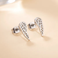 Thumbnail for Angel Wing Stud Earrings, silver | SKU: 42008-silver