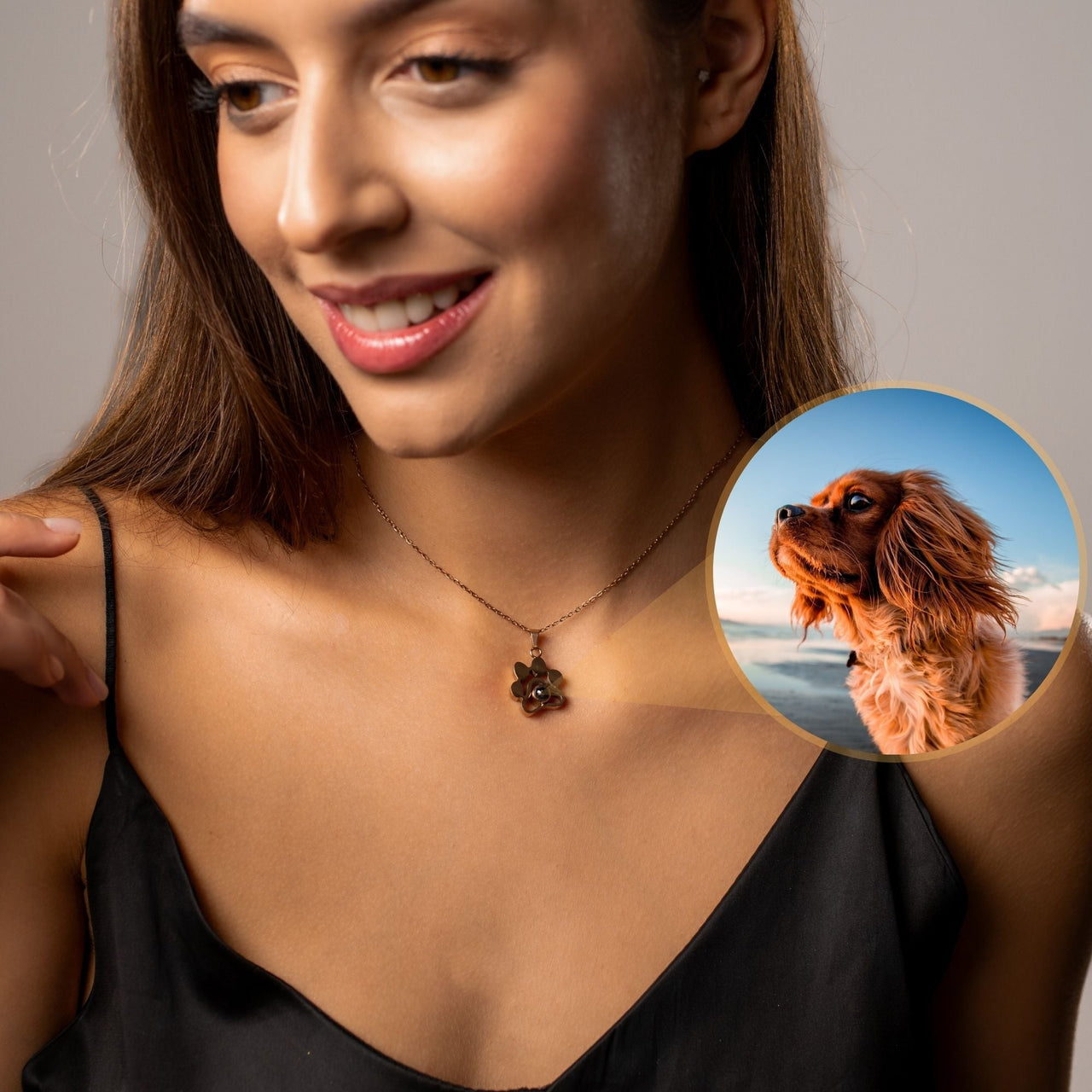 Dog Photo Necklace - Personalised Necklace - Customised Necklace Necklace Brother & Sisters