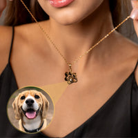 Thumbnail for Dog Photo Necklace - Personalised Necklace - Customised Necklace Necklace Gold Brother & Sisters
