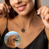Thumbnail for Dog Photo Necklace - Personalised Necklace - Customised Necklace Necklace Rose Gold Brother & Sisters