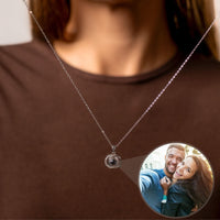 Thumbnail for Duo Photo Personalised Necklace  - Photo Necklace - Photo Projection Necklace Necklace Brother & Sisters