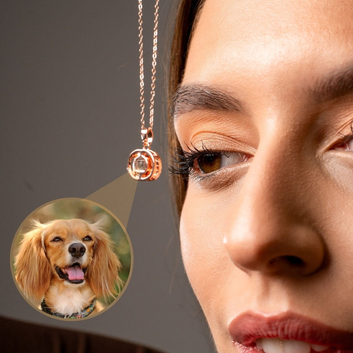Duo Photo Personalised Necklace  - Photo Necklace - Photo Projection Necklace Necklace Brother & Sisters