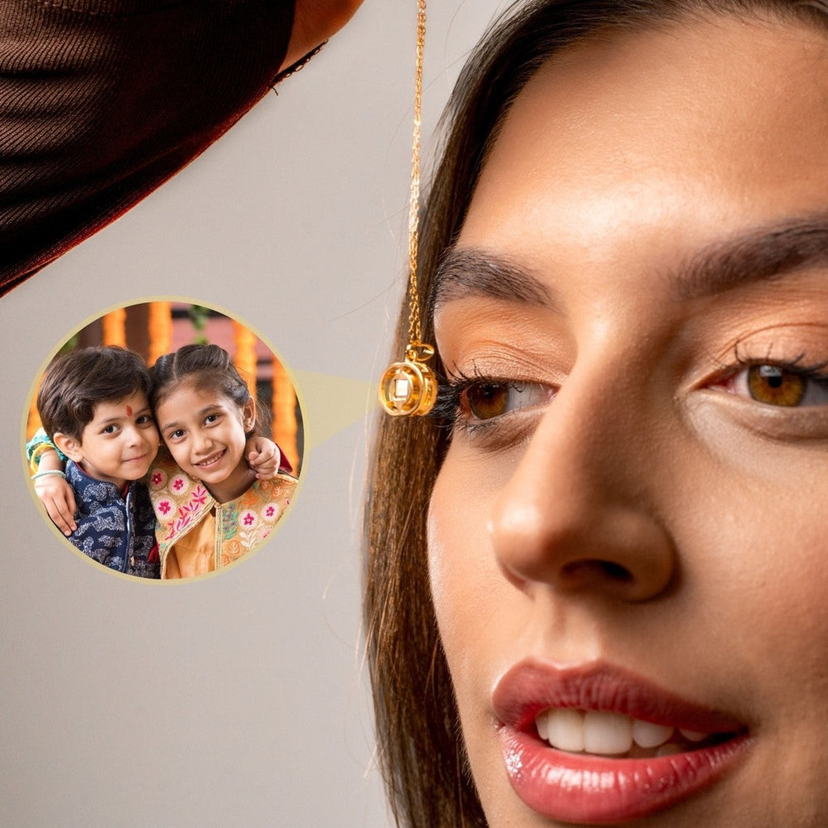 Duo Photo Personalised Necklace  - Photo Necklace - Photo Projection Necklace Necklace Brother & Sisters