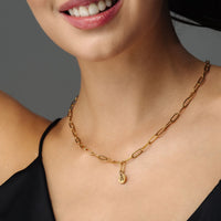 Thumbnail for Gold Necklace for a Woman - Trendy Initial Necklace - Woman Necklace - Letter Necklace - Chain Necklace Necklace Gold / A Brother & Sisters