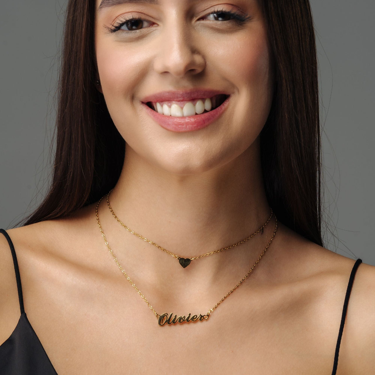 Heart Name Necklace - Custom Name Necklace - Personalized Necklace - Necklace for Best Friend - Gifts for Mother's Day Necklace Brother & Sisters