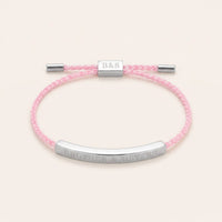 Thumbnail for Pink string bracelet — product photo on a white background, silver | SKU: lecorail-wg