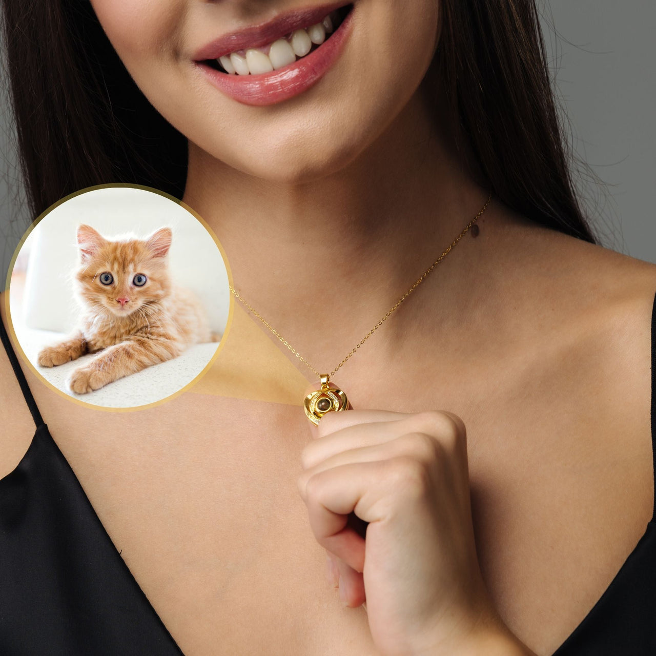 Romance Photo Personalised Necklace  - Rose Gold Heart Necklace - Photo Necklace - Custom Necklace Necklace Brother & Sisters