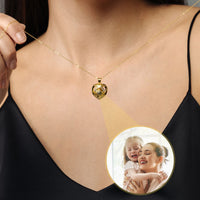 Thumbnail for Romance Photo Personalised Necklace  - Rose Gold Heart Necklace - Photo Necklace - Custom Necklace Necklace Gold Brother & Sisters