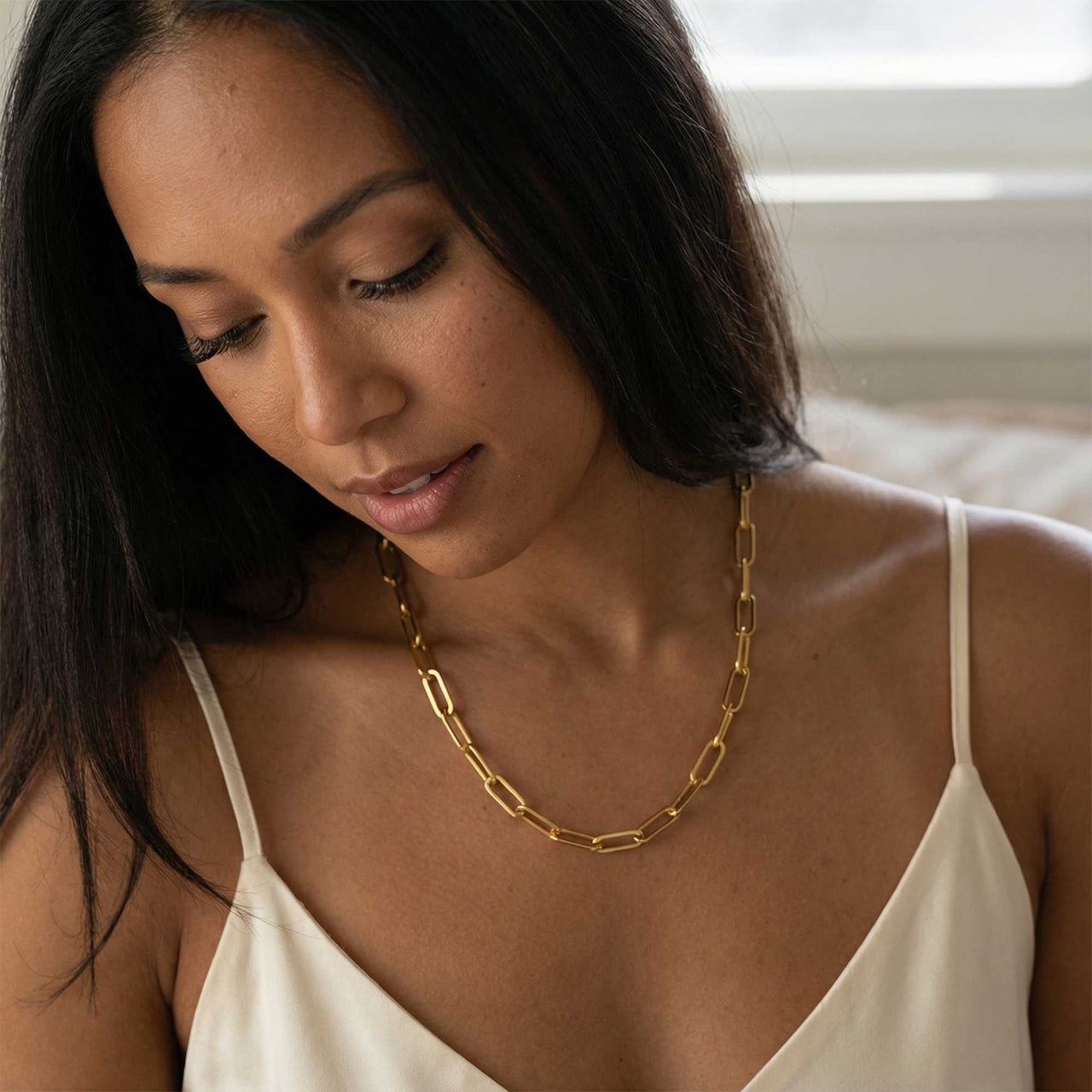 Ria Paperclip Chain Necklace