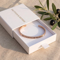 Thumbnail for Affirmation bracelet — in the gift box, rose gold | SKU: bgby-rg