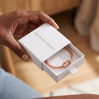 Thumbnail for Knot Couple Bracelet by Brother & Sisters in rose gold gift box