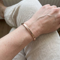 Thumbnail for Cuff bracelet — worn, real size, rose gold | SKU: cp-rg