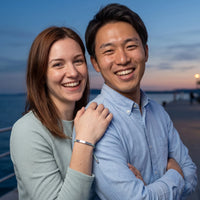 Thumbnail for Stainless steel bracelet — worn by a couple, silver | SKU: lamenthe-wg