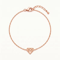 Thumbnail for Diamond shape bracelet — product photo on a white background, rose gold | SKU: 11662607-rose-gold