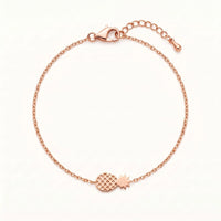 Thumbnail for Little Pineapple Bracelet, rose gold charm bracelet | SKU: 9178613-rose-gold