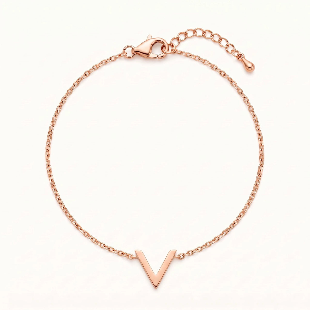 Chevron bracelet — product photo on a white background, rose gold | SKU: 9443177-rose-gold