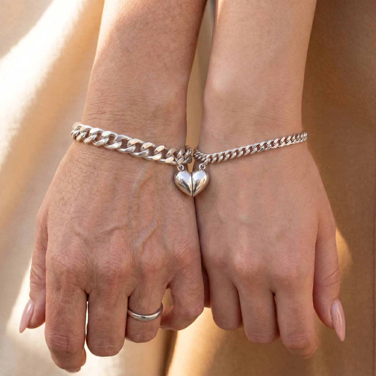 Magnetic Heart Bond Matching Bracelet Set 13
