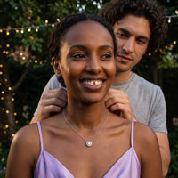 Thumbnail for Bridal necklace — worn by a couple, silver | SKU: 33136351