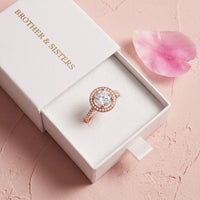 Thumbnail for Rose gold engagement ring — in the gift box, rose gold | SKU: 101791-4.5-rose-gold