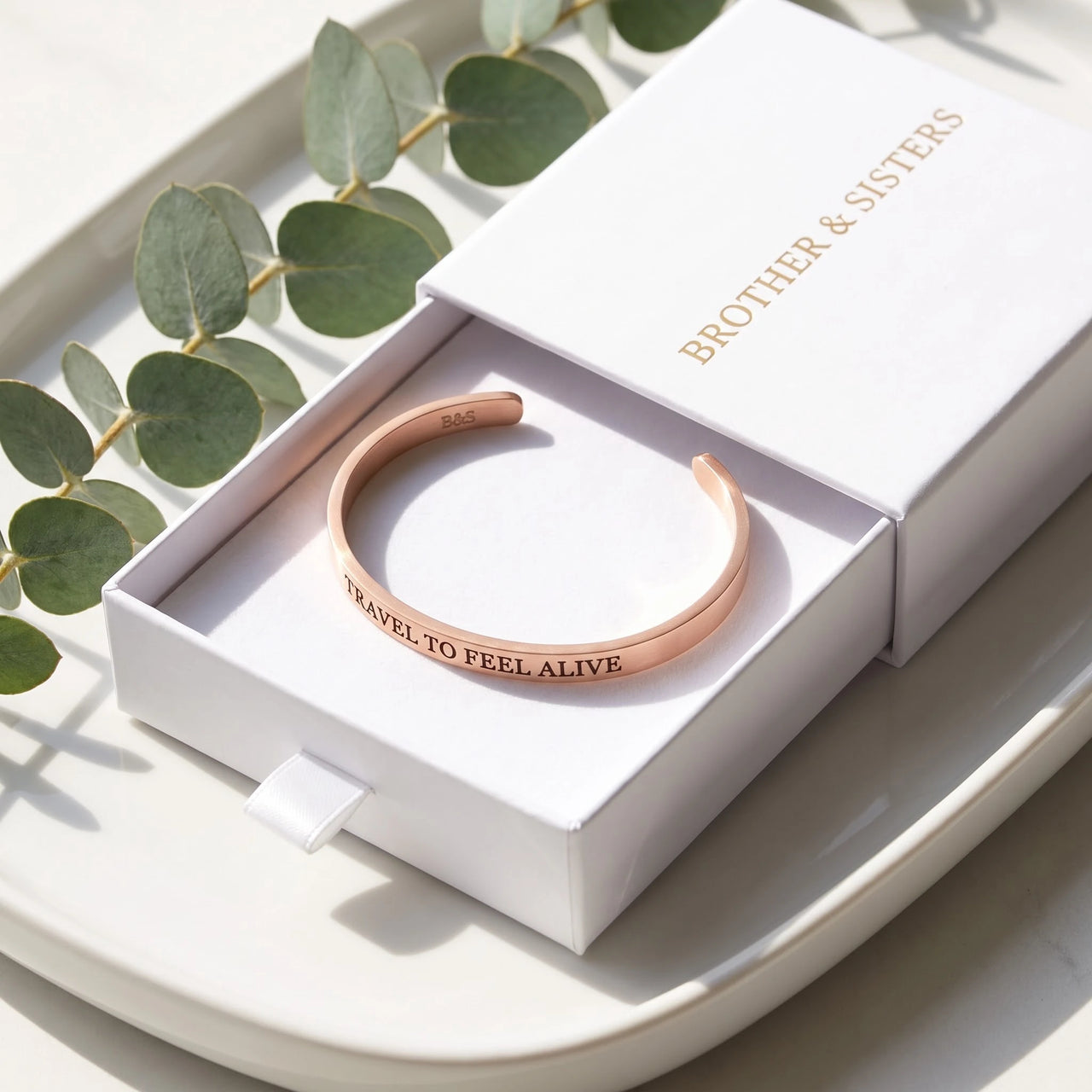 Bangle bracelet — in the gift box, rose gold | SKU: ttfa-rg